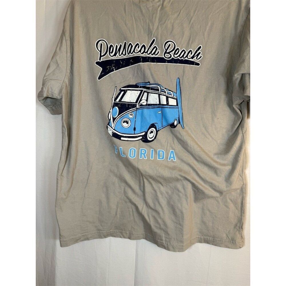 Southern Spirit T-Shirt Womens  M Gray Pensacola Beach Florida VW Bus Surf - Picture 7 of 9